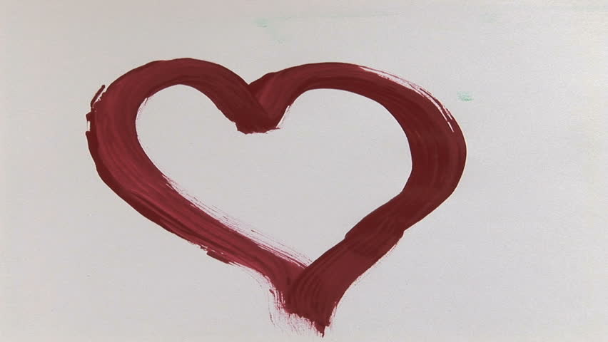 852x480 Drawing A Heart Shape Stock Footage Video - Heart Shape Drawing