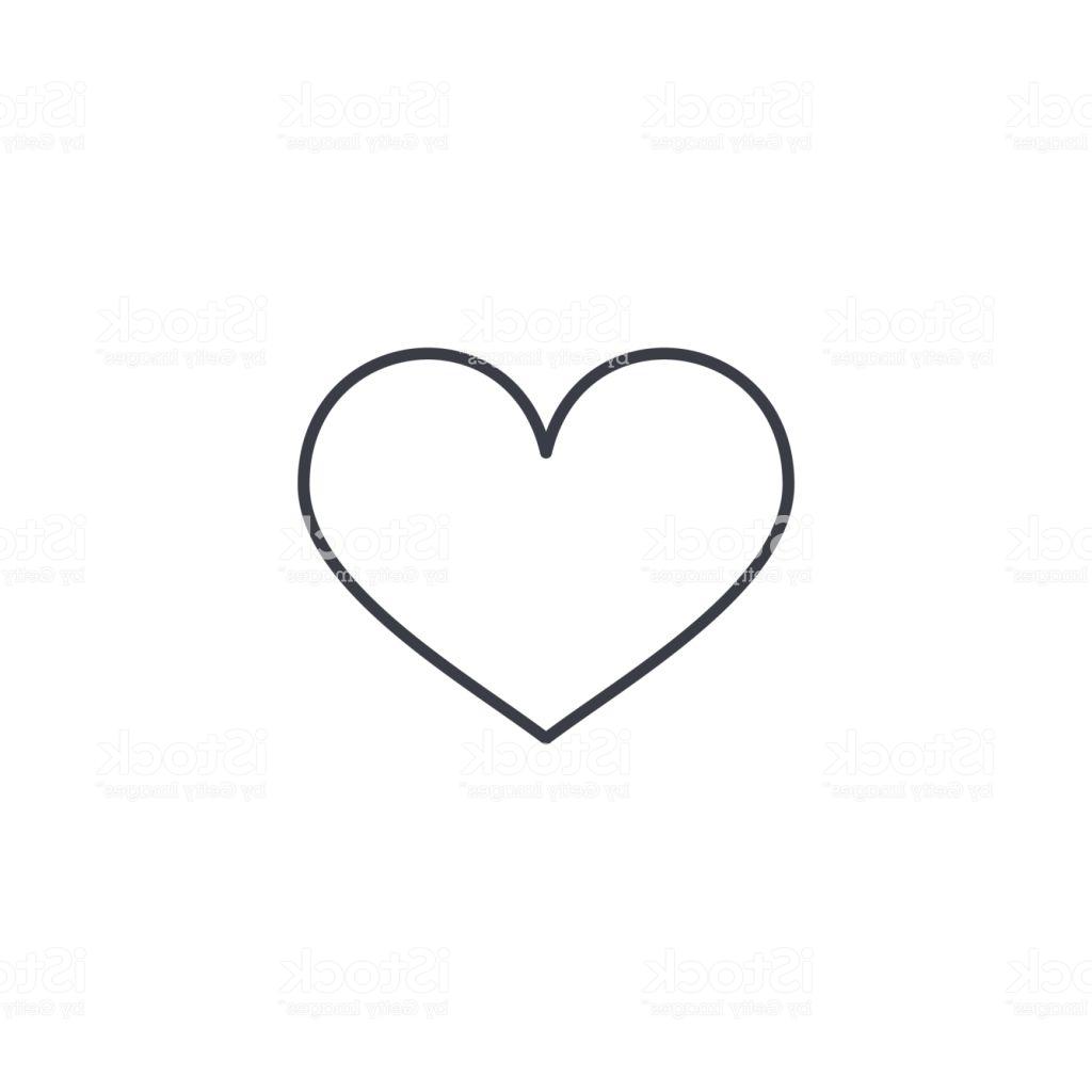 1024x1024 hd heart shape thin line icon linear vector symbol drawing - Heart Shape Line Drawing