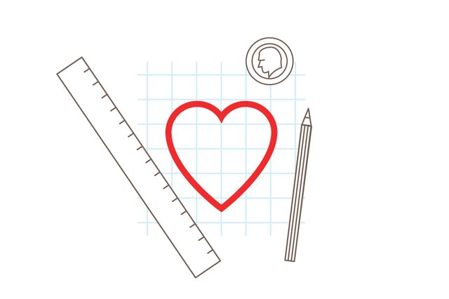 640x426 how to draw a heart shape - Heart Shape Line Drawing