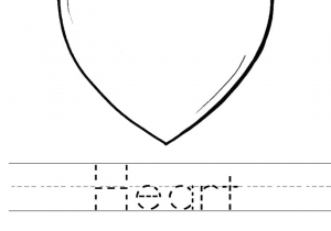 300x210 line drawing of a heart shape heart shaped rose drawing heart - Heart Shape Line Drawing