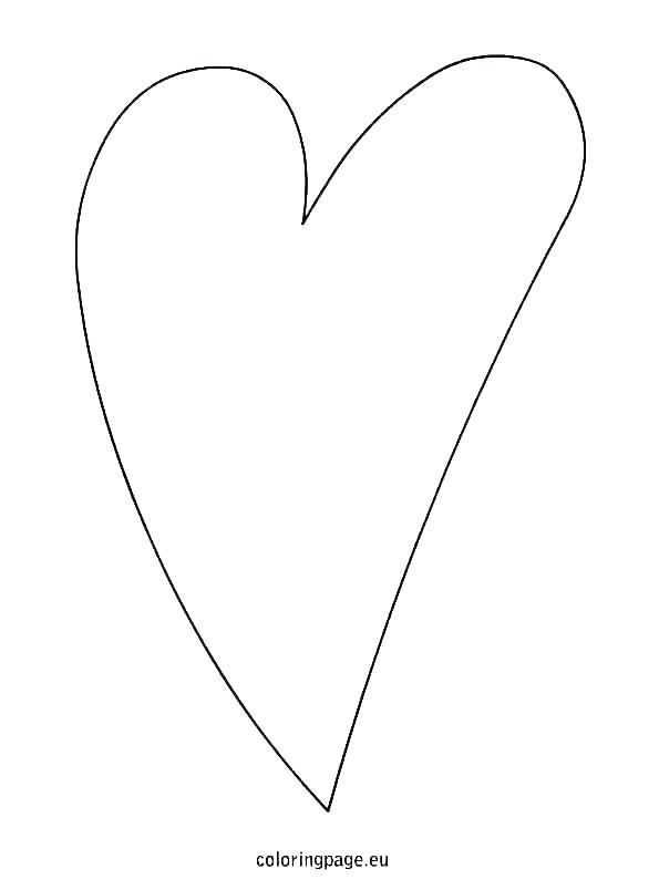595x804 Coloring - Heart Shape Line Drawing