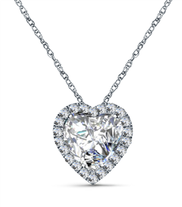 264x300 heart shaped diamond pendants diamond heaven - Heart Shaped Diamond Drawing
