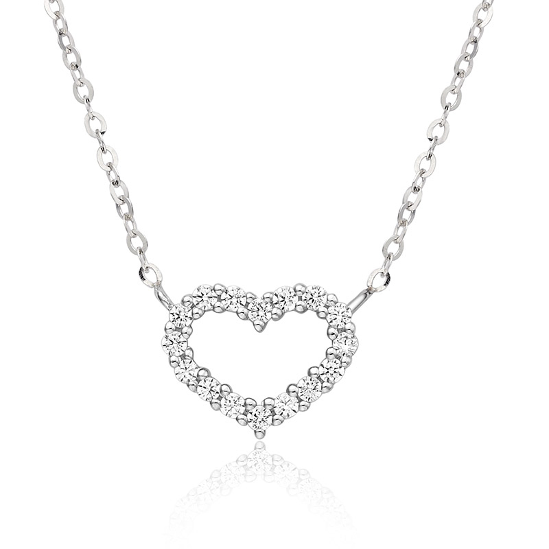 800x800 Heart Shaped Diamond Necklace - Heart Shaped Diamond Drawing