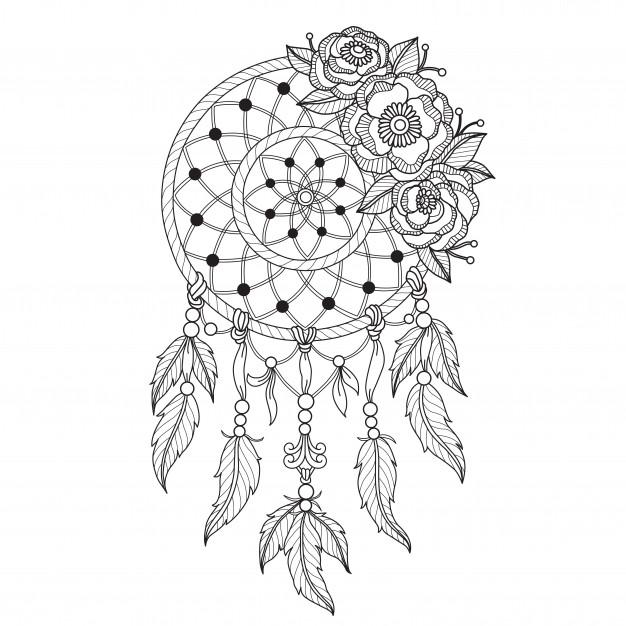 Heart Shaped Dream Catcher Drawing at PaintingValley.com | Explore ...