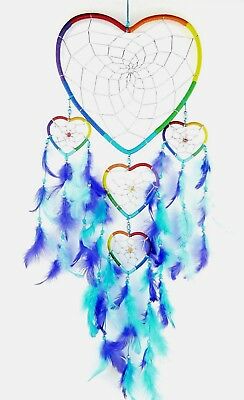 244x400 Rainbow Heart Shape Dream Catcher Large X Boys Girls Kids - Heart Shaped Dream Catcher Drawing