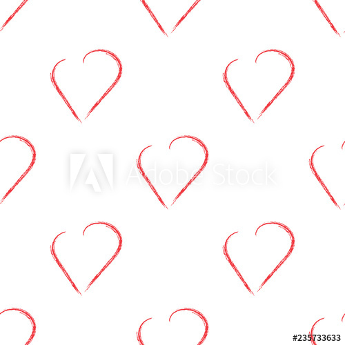 500x500 Hand Drawing Heart Vector Illustration Valentine's Day Heart - Heart Simple Drawing
