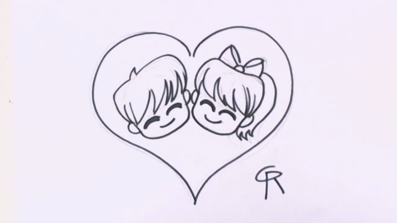 1280x720 Simple Drawing Heart - Heart Simple Drawing