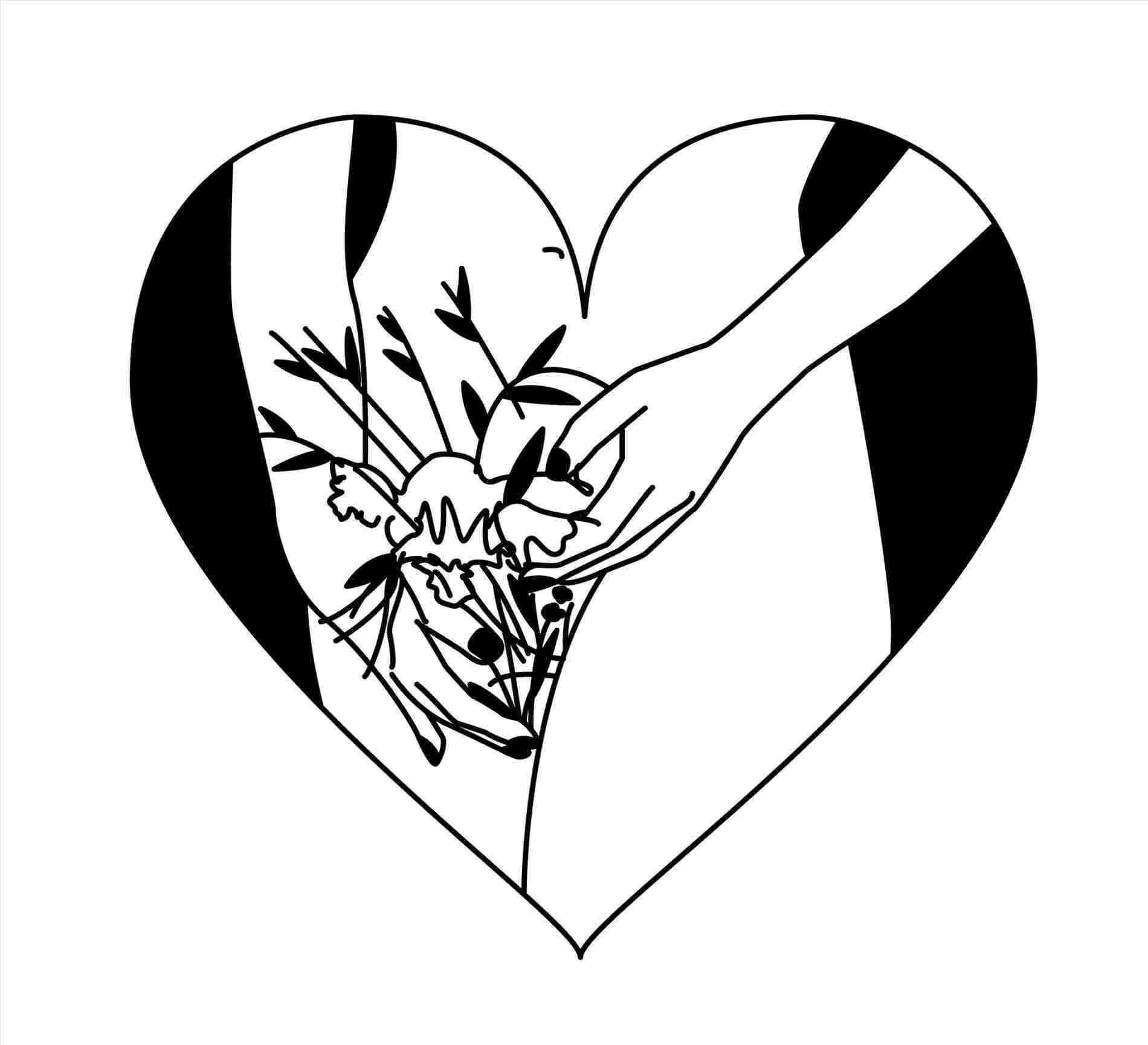 1900x1730 Simple Rose Design With Youtuberhyoutubecom How Drawing Pic - Heart Simple Drawing