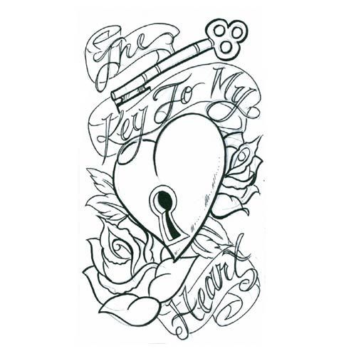 500x500 best key heart tattoos ideas tattoos of keys, tattoos - Heart Tattoo Drawing