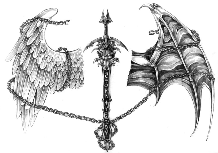 900x632 Tribal Sword Heart Tattoo Drawing Tattoo Ideas - Heart Tattoo Drawing