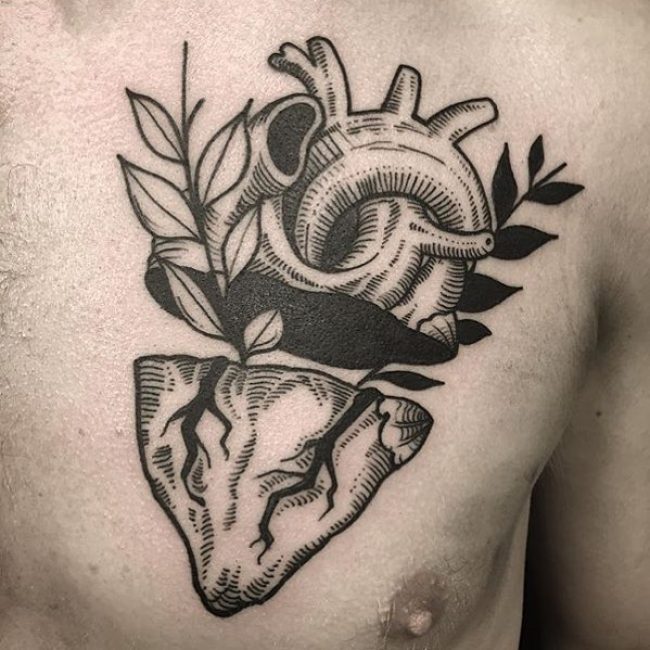 650x650 Beautiful Anatomical Heart Tattoo Designs The Art Of Biological - Heart Tattoo Drawing
