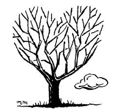 236x231 Love Heart Tree Draw In Drawings, Easy Drawings, Cute - Heart Tree Drawing