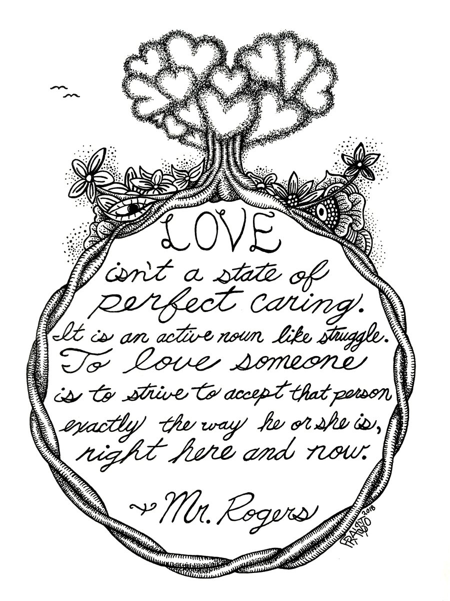 900x1200 Mr Rogers Heart Tree Drawing - Heart Tree Drawing
