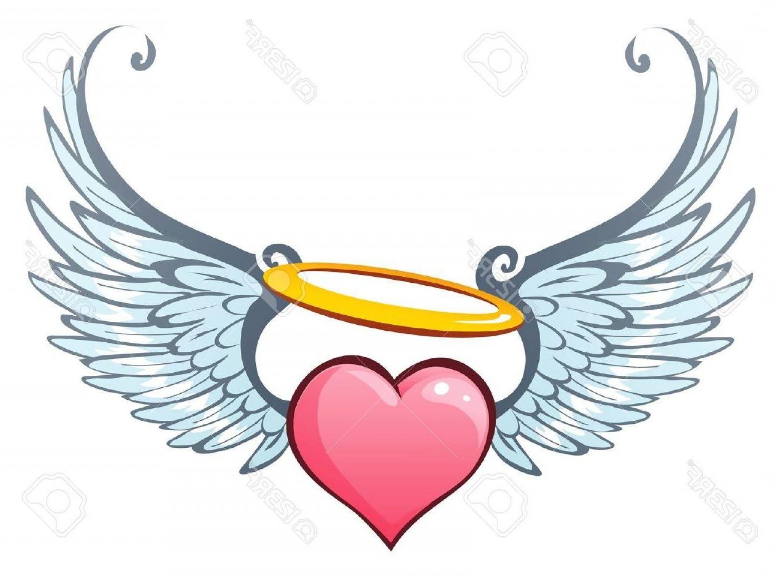 1560x1153 Top Angel Wings Heart Vector Pictures Lazttweet - Heart With Angel Wings Drawings
