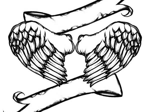 590x450 Wings Drawings - Heart With Angel Wings Drawings