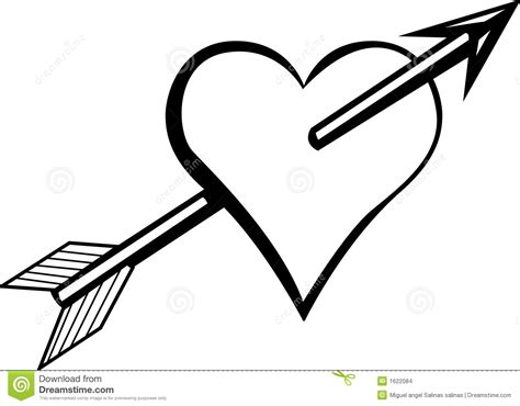 474x370 Drawn Heart Arrow - Heart With Arrow Drawing