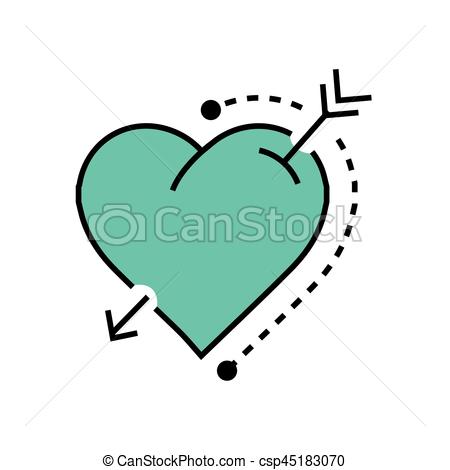 450x470 Huge Collection Of 'heart And Arrow Drawing' Download More Than - Heart With Arrow Drawing