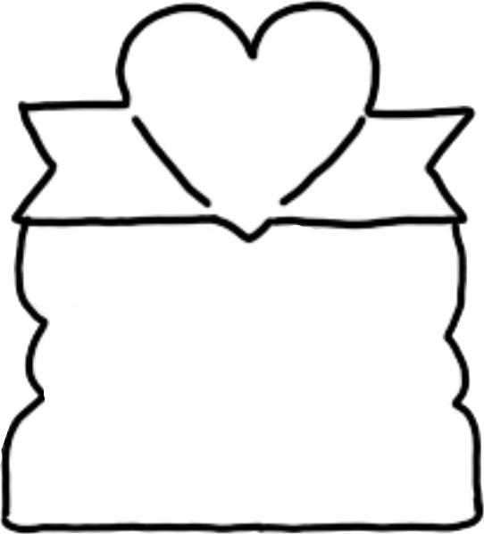 542x598 Heart Banner Plaque Immacookiebaker - Heart With Banner Drawing