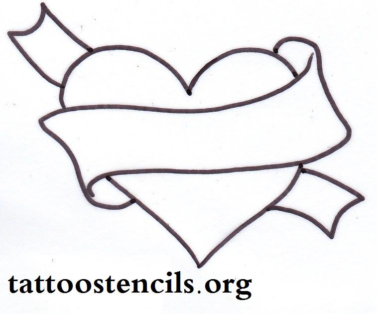 757x630 Heart With Banner Tattoo Designs Desktop Backgrounds - Heart With Banner Drawing