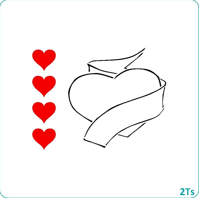 825x824 Paint Your Own Heart Banner - Heart With Banner Drawing