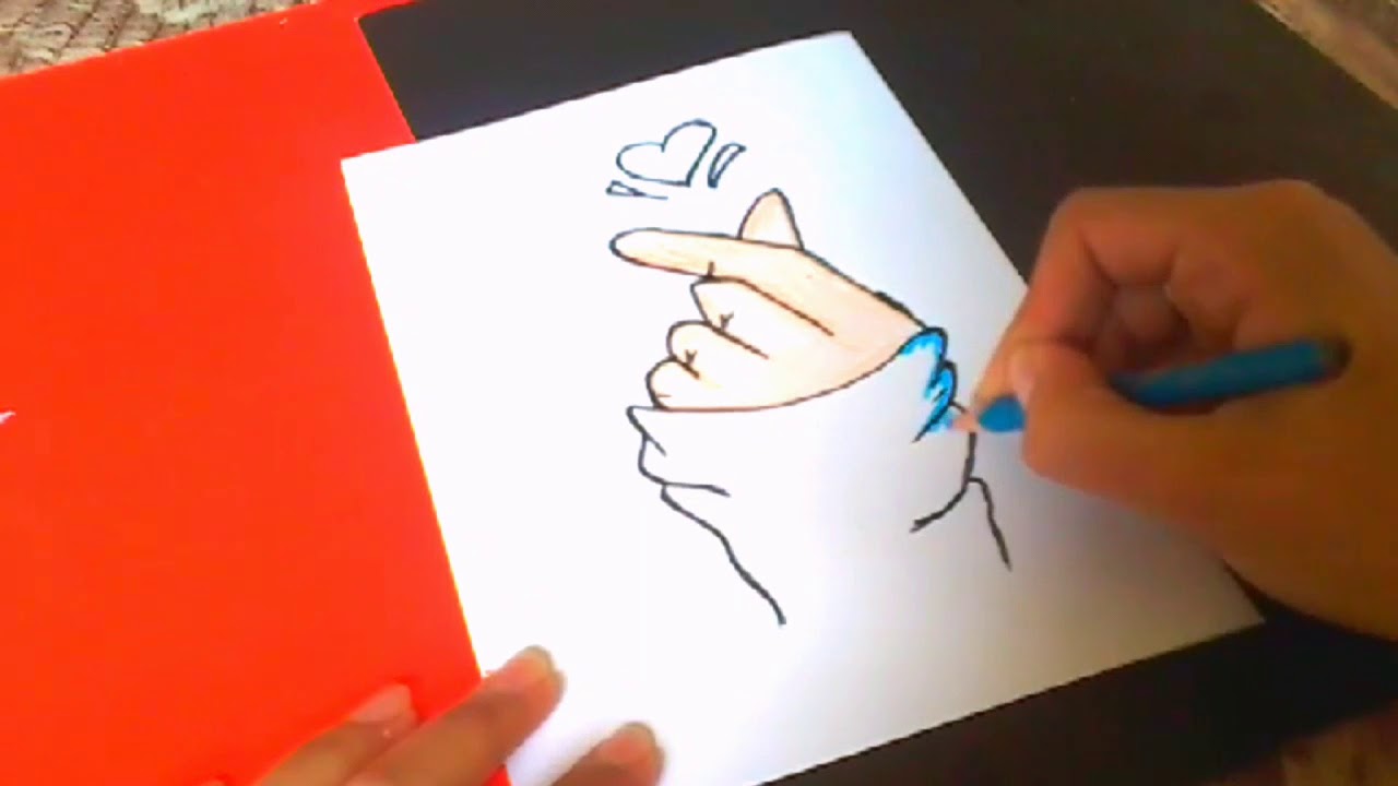 1280x720 How To Draw Hand And Heart - Heart With Hands Drawing