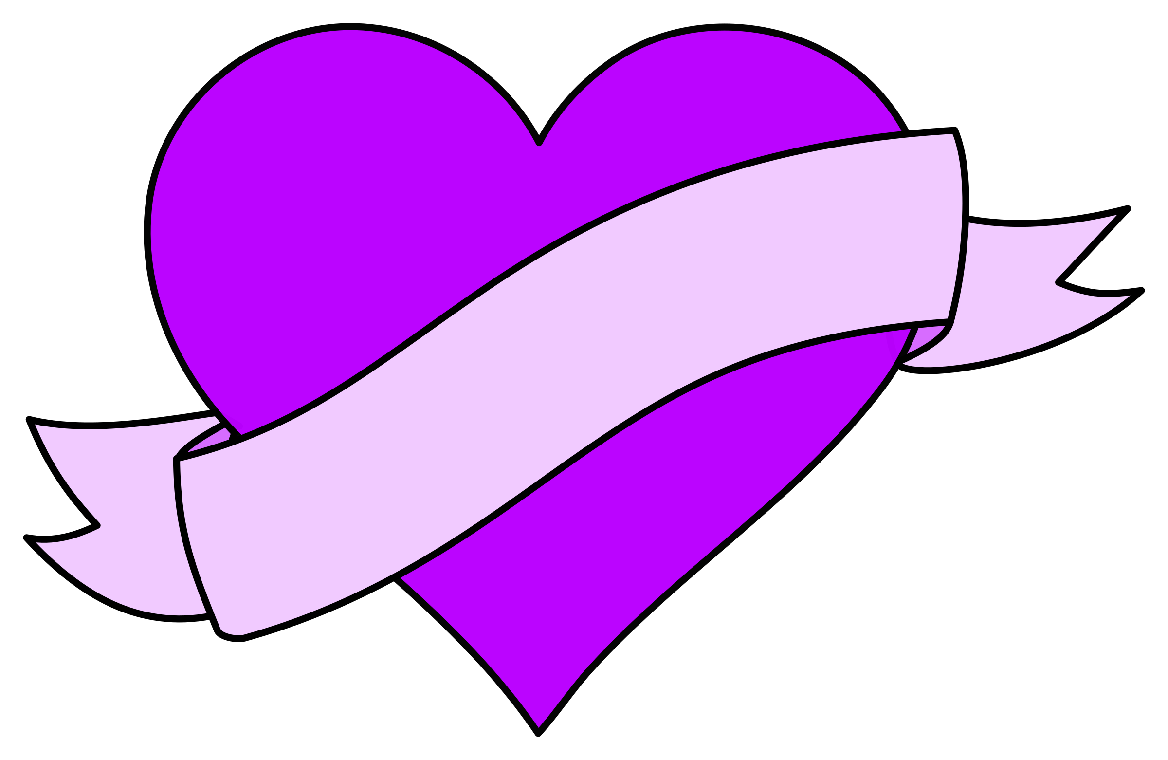 Heart With Ribbon Drawing at Explore collection of
