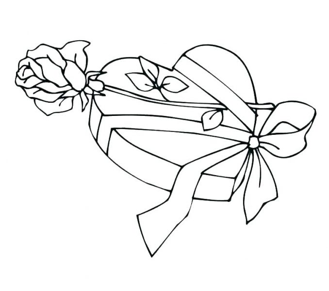 678x600 drawing hearts and roses drawing hearts and roses - Heart With Roses Drawing