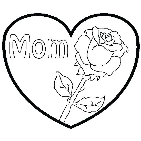 550x550 Coloring Pages Heart Roses Extraordinary - Heart With Roses Drawing