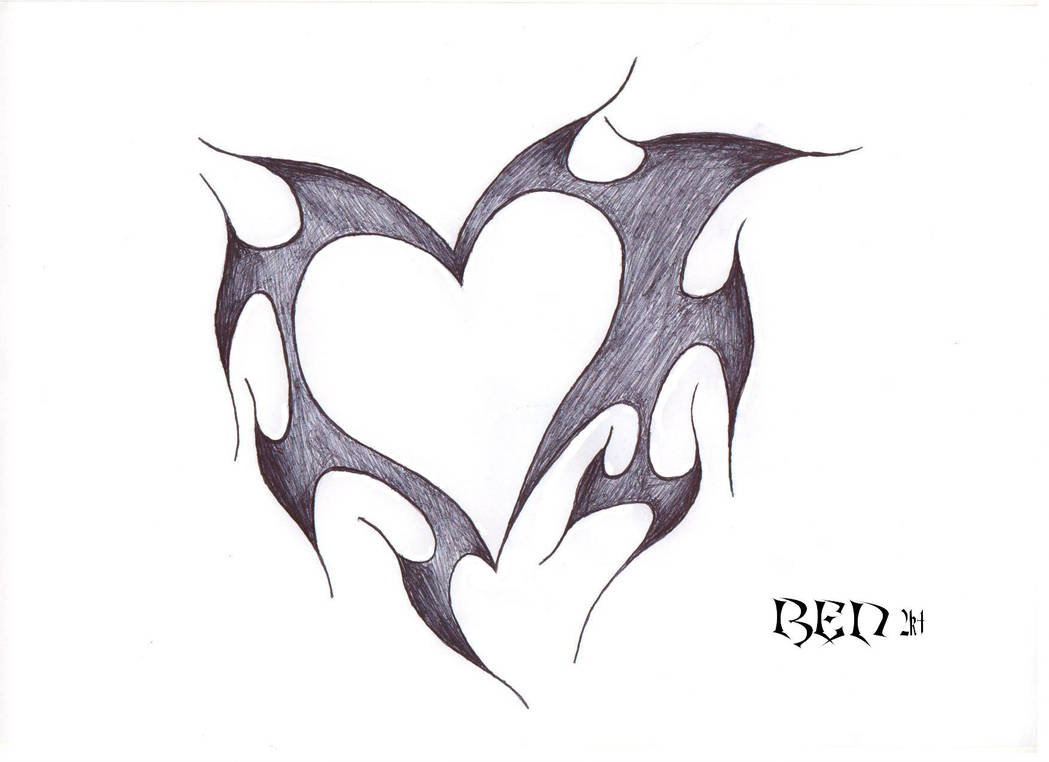 1049x762 Heart Of Thorns - Heart With Thorns Drawing