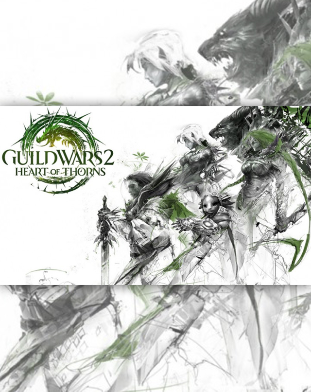 640x806 Buy Guild Wars Heart Of Thorns Cdkey - Heart With Thorns Drawing