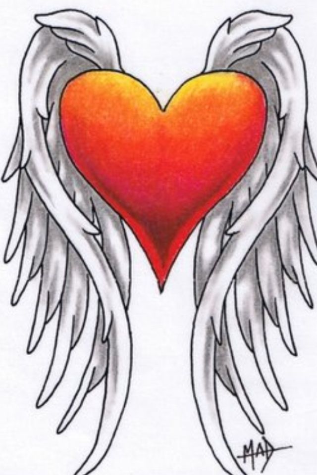 Heart With Wings Drawing at Explore collection of