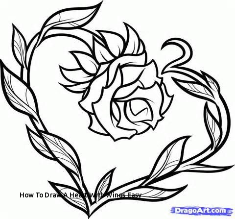 480x447 How To Draw A Heart With Wings Easy Heart Drawings Dr Odd - Heart With Wings Drawing