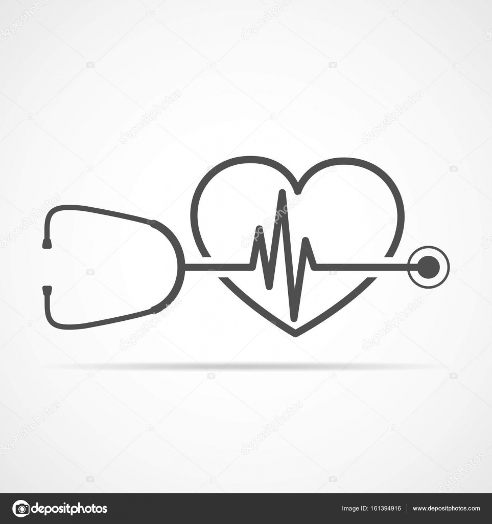 963x1024 stethoscope drawing heartbeat for free download - Heartbeat Drawing
