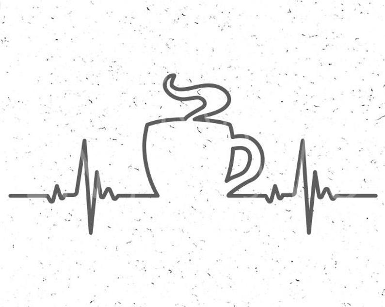 794x633 Coffee Coffee Heartbeat Line Coffee Mug Coffee Etsy - Heartbeat Line Drawing