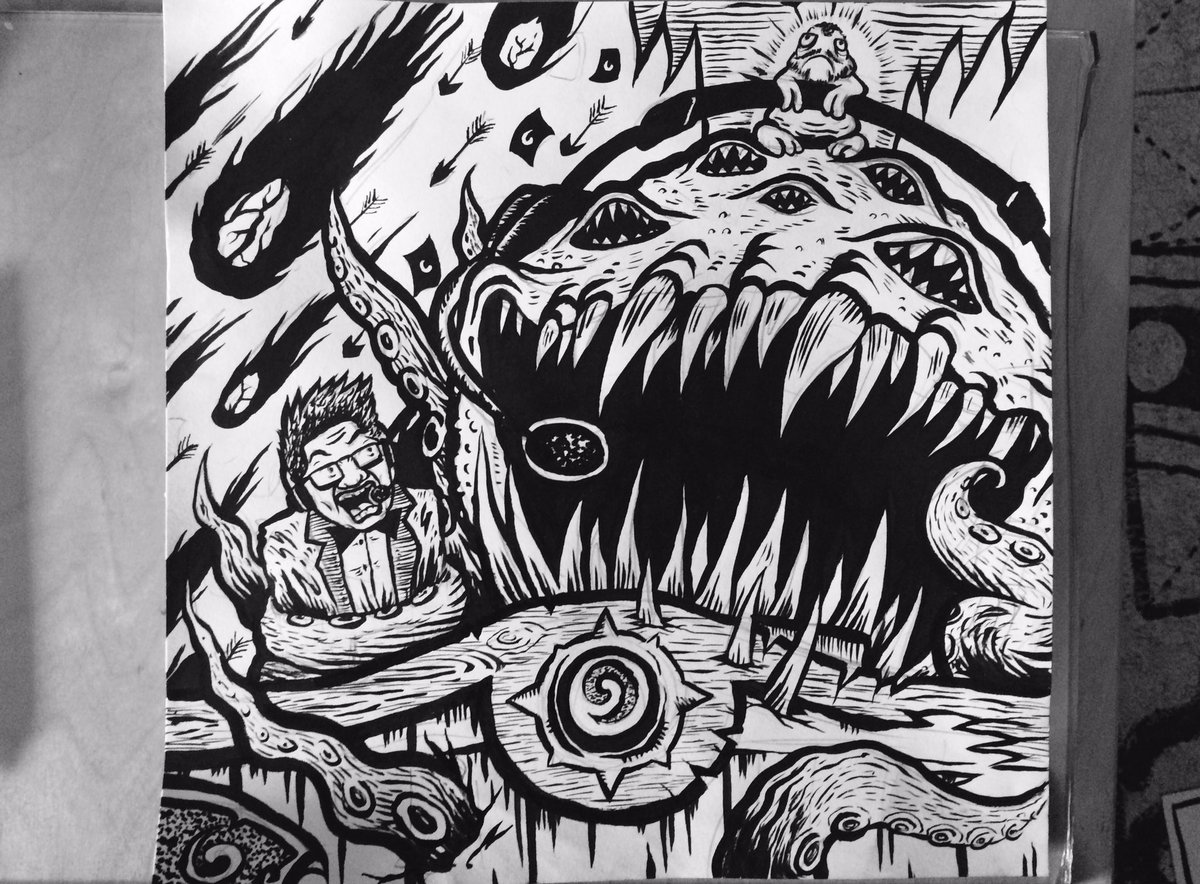 1200x884 Kevin Scholtze Art On Twitter Here Are The Two Original - Hearthstone Drawing