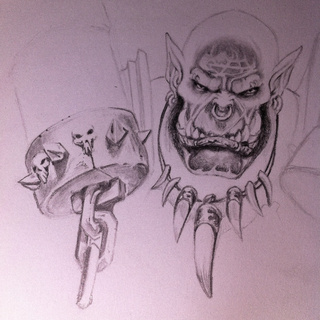 320x320 My Wip Of The Hero Garrosh Hellscream From Hearthstone ^^ - Hearthstone Drawing