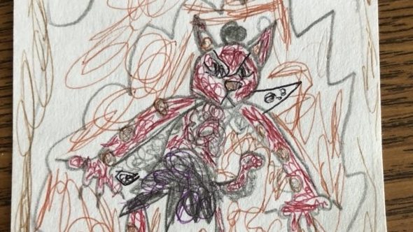 590x332 Nine Year Old's Drawing Turned Into Unofficial Hearthstone Card - Hearthstone Drawing