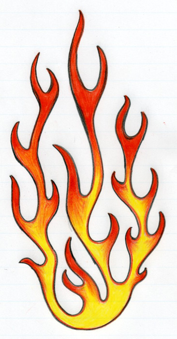 366x699 How To Draw Flames - Heat Drawing