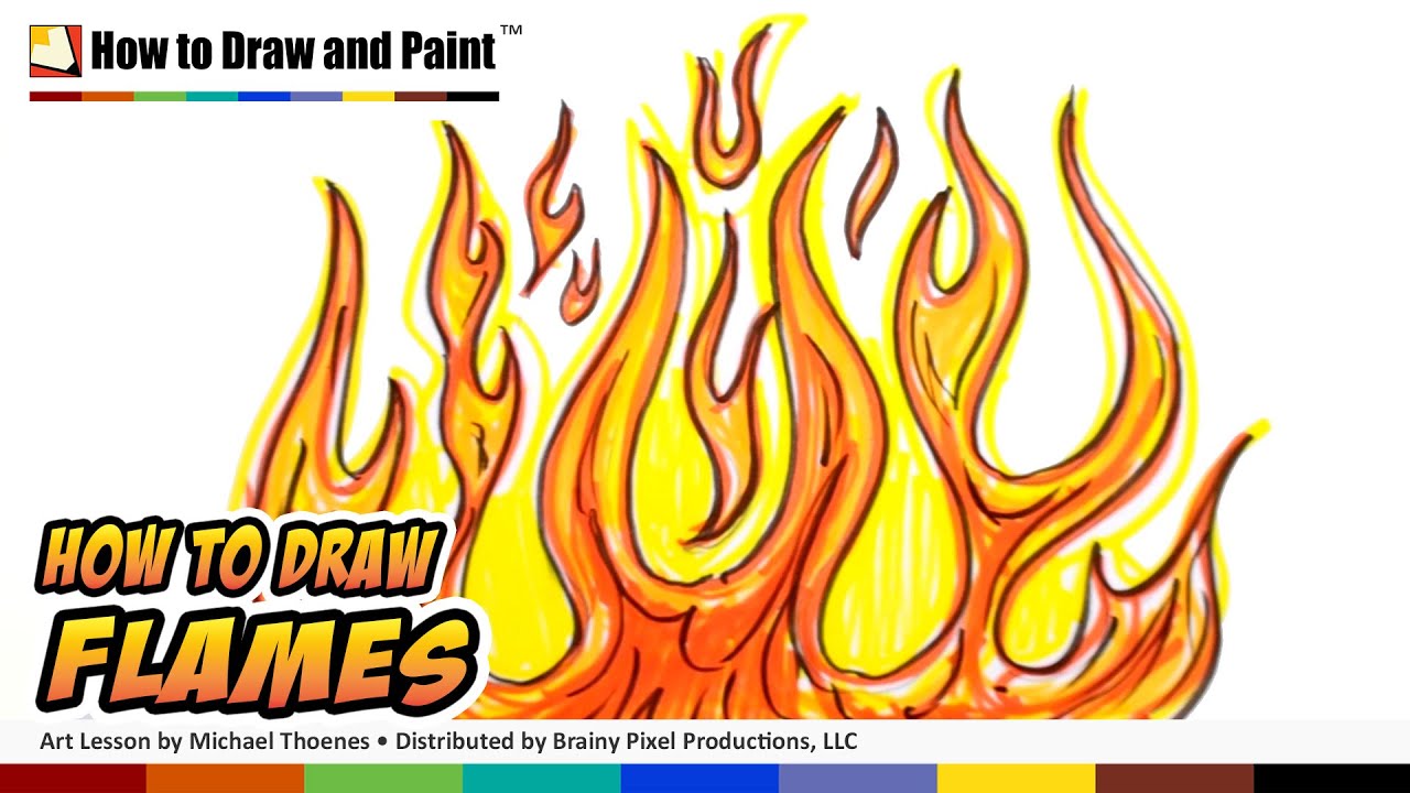 1280x720 How To Draw Flames - Heat Drawing