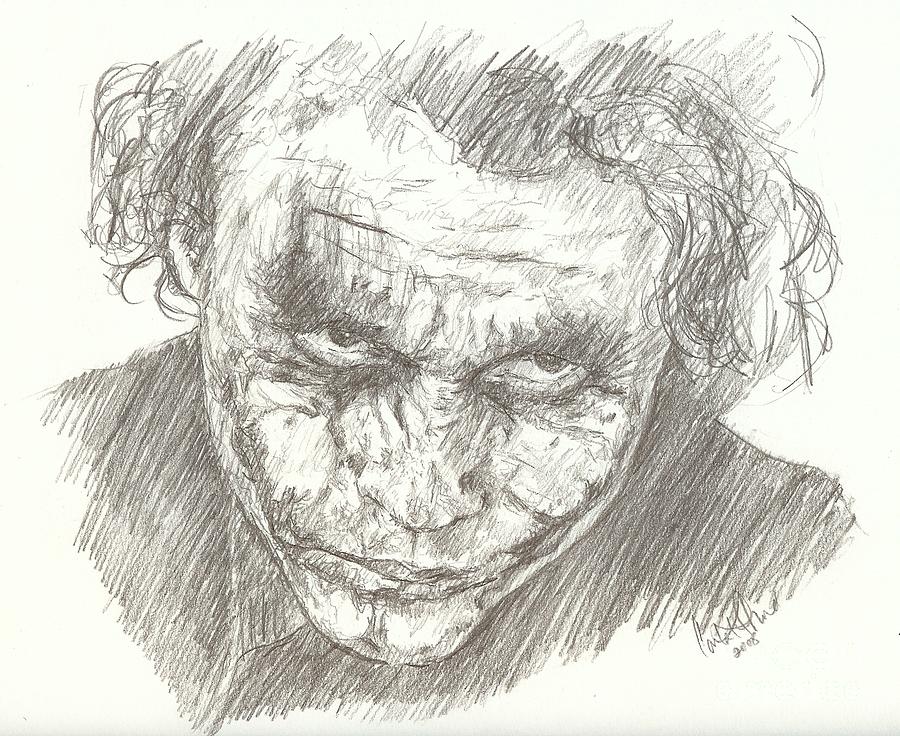 900x736 heath ledger as the joker drawing - Heath Ledger Joker Drawing