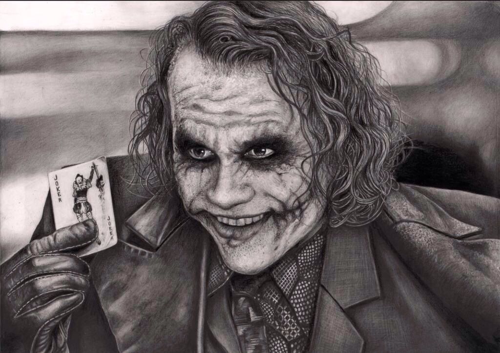 20+ Fantastic Ideas Drawing Pencil Heath Ledger Joker Face Joker | The