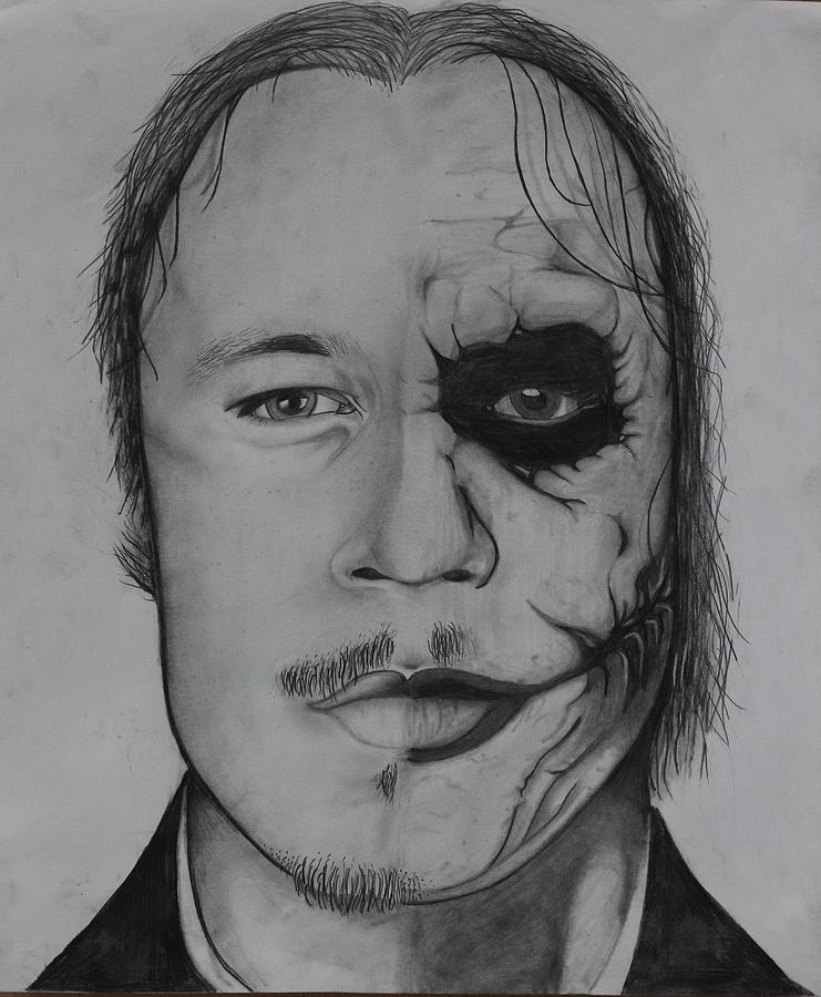 741x900 heath ledger joker drawing - Heath Ledger Joker Drawing