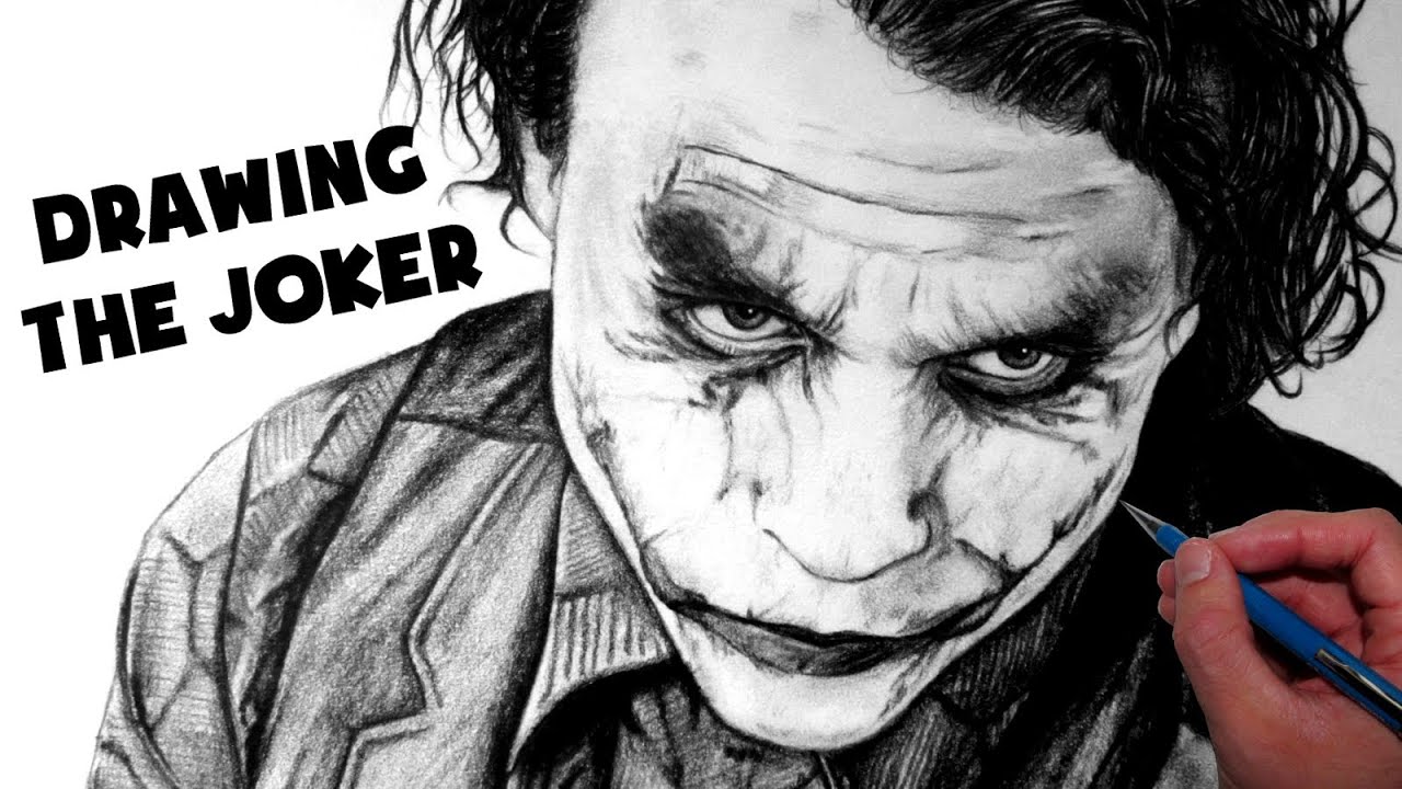 1280x720 drawing the joker - Heath Ledger Joker Drawing