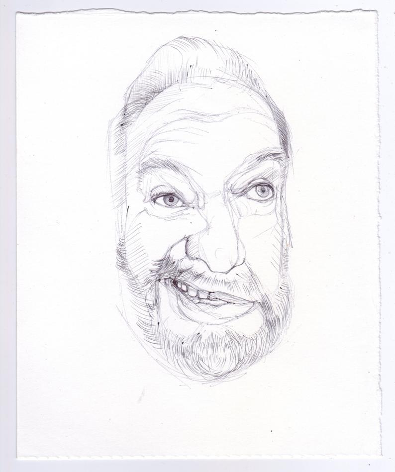 794x949 Original Ballpoint Drawing - Heather Drawing