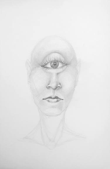 375x576 The Eyes Have It Drawing - Heather Drawing