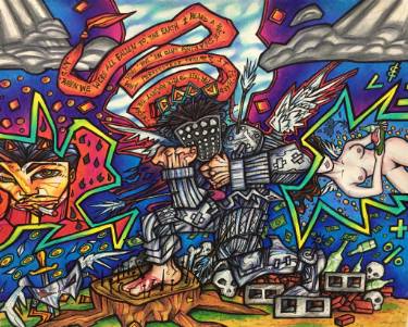 375x301 between heaven and hell drawing - Heaven And Hell Drawing