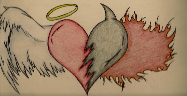 600x307 how to draw hell - Heaven And Hell Drawing