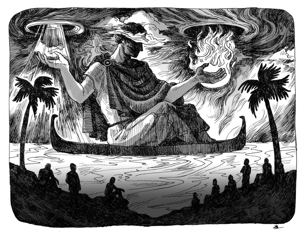 1280x989 illustrations comics heaven and hell from my illustration zine - Heaven And Hell Drawing