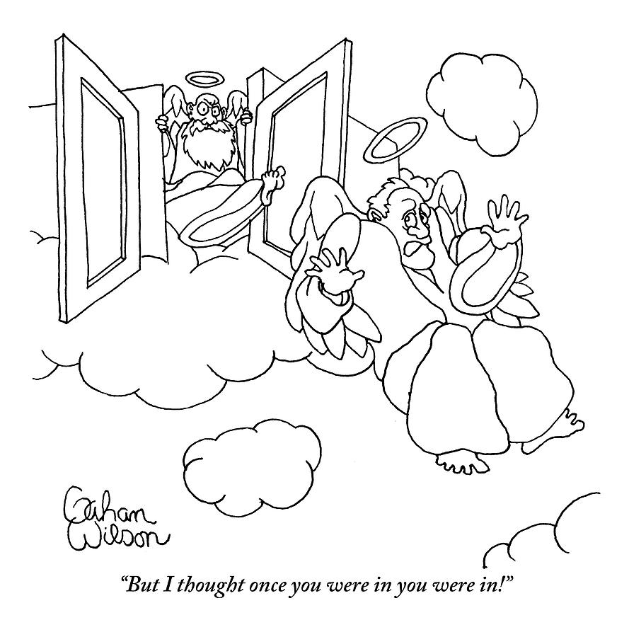 889x900 God Kicks A Man Out Of Heaven Drawing - Heaven Drawing