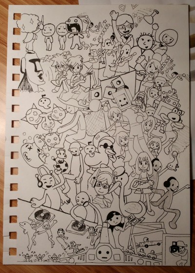 400x560 Rhythm Heaven Drawing Tumblr - Heaven Drawing